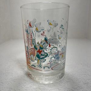 Vtg McDonalds‎ 1996 Walt Disney World 25th Anniversary Glass  Donald Duck